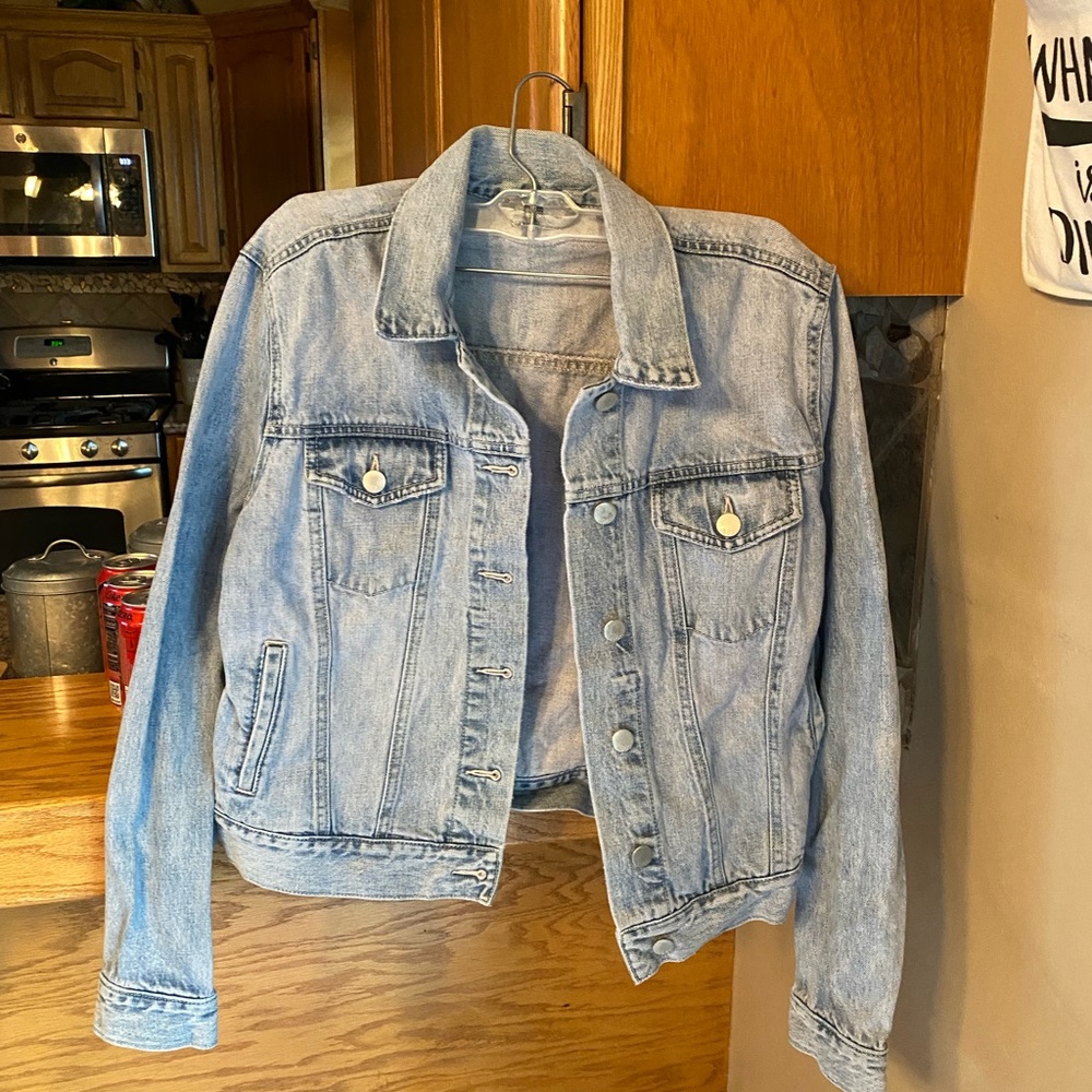 Vintage GAP 1969 Light Wash Denim Blue Jean Jacket Size Small